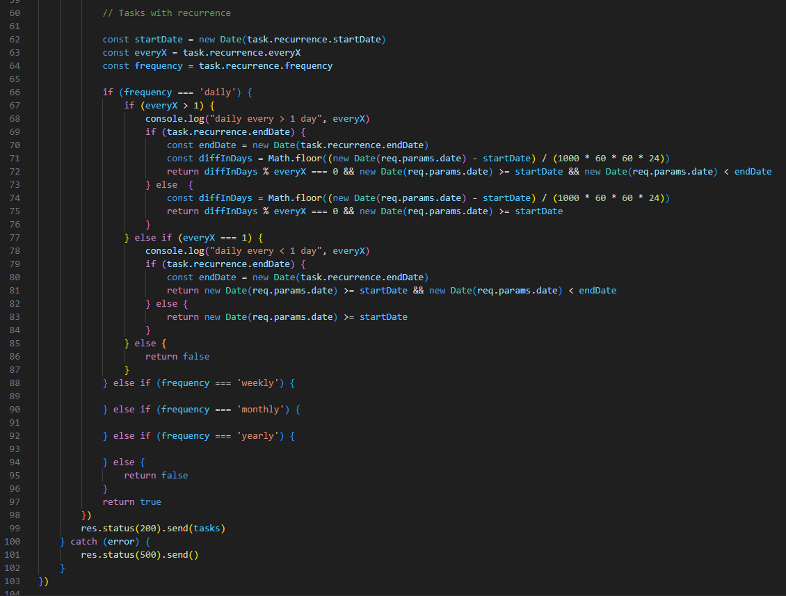 Gestion des tâches récurrentes de l'API