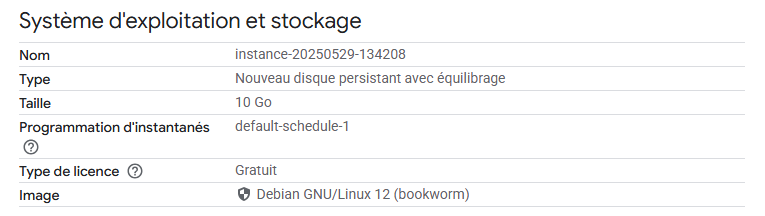 Console Google Cloud Platform avec exploitation